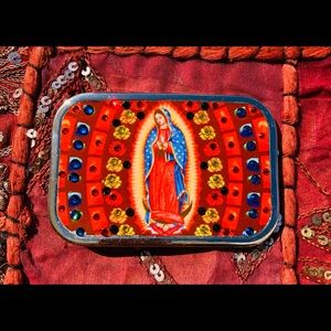 Virgin of Guadalupe Swarovski Crystal Unisex Belt Buckle